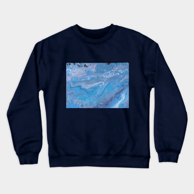 Blue Waves Crewneck Sweatshirt by LightfootCreatives